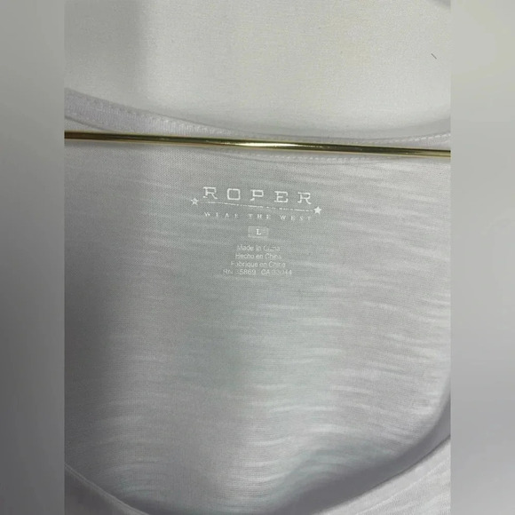 Roper Embroidered Western Aztec Scoop Neck Dolman Tee - Picture 6 of 8